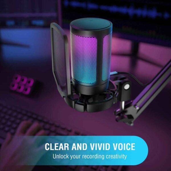 USB Condenser Gaming Microphone, For PC PS4 PS5 - Image 2