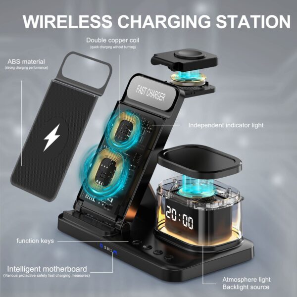 Creative Wireless Charging Three-in-one Folding Bracket - Image 4