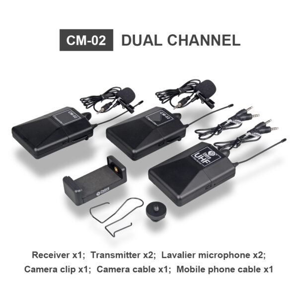 Wireless Microphone With Monitor Lavalier Camera Radio Microphone SLR Interview Recording - Image 5
