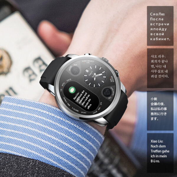Smart watch with dual time zone display - Image 3