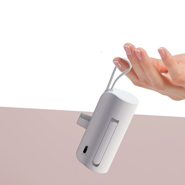 5000mah Portable Charger With Built-in Cable Power Bank External Battery - Image 9