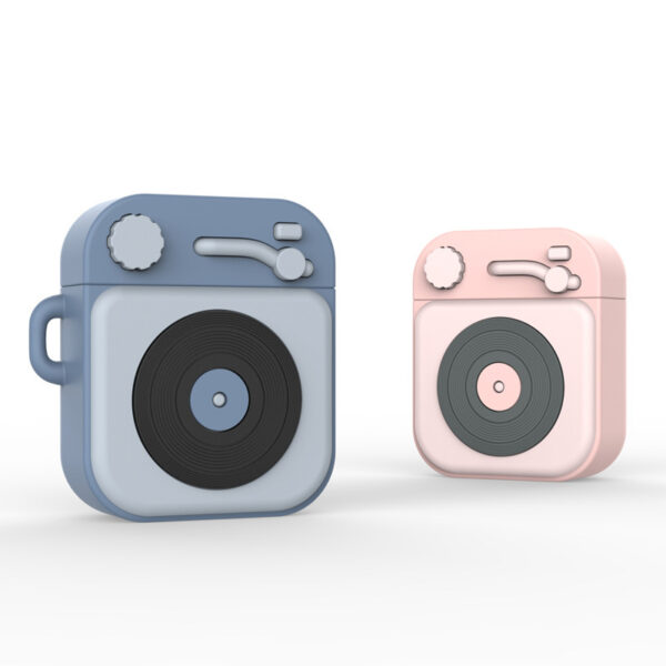 Cartoon Retro Gramophone  Wireless Bluetooth Headset Silicone Case - Image 8
