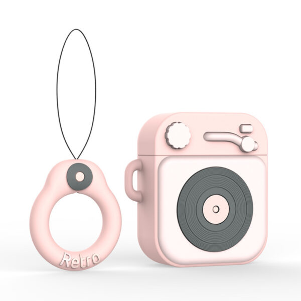 Cartoon Retro Gramophone  Wireless Bluetooth Headset Silicone Case - Image 7