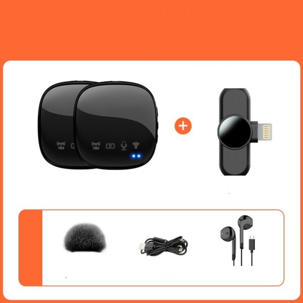Clip-on Wireless Microphone One Drag Two Bluetooth Noise Reduction - Image 5