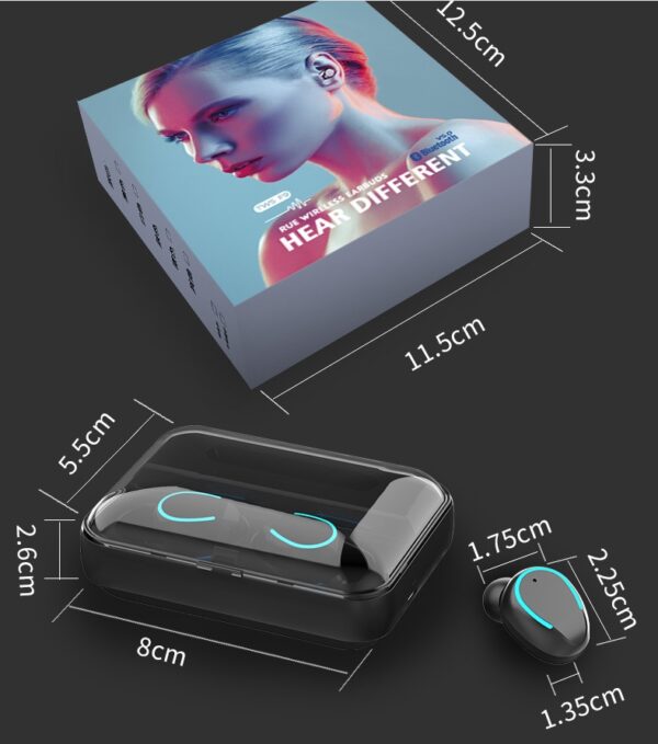 Multifunction Bluetooth Headset Binaural Movement Power Bank Phone Support - Image 4