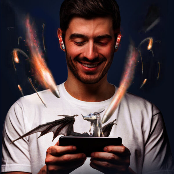 TWS Bluetooth Gaming Earphones Low Latency Wireless Head - Image 7
