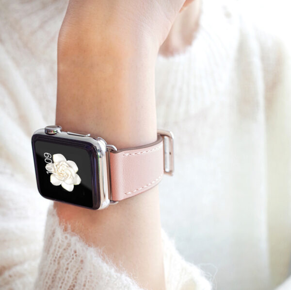 Leather smart watch strap - Image 5