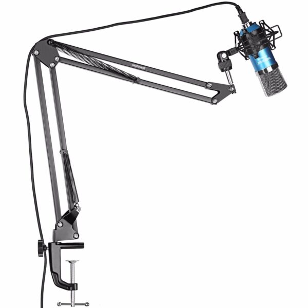 Neewer NW-7000 USB Professional Studio Condenser Microphone and NW-35 Adjustable Suspension Scissor Arm Stand with Shock Mount and Table Mounting Clamp Kit Perfect for Broadcasting and Sound Recording - Image 8