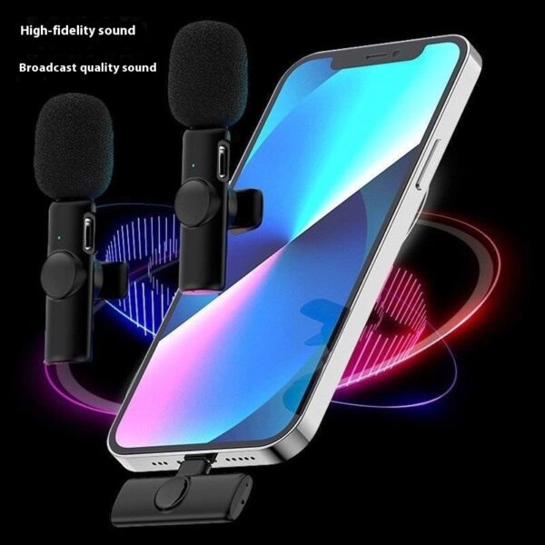 Collar Clip Microphone Outdoor Video Recording Wireless Microphone - Image 3
