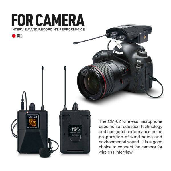 Wireless Microphone With Monitor Lavalier Camera Radio Microphone SLR Interview Recording - Image 6