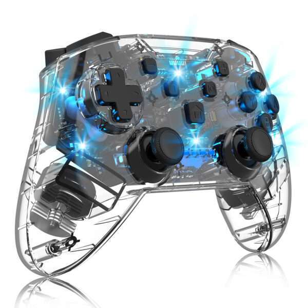 Wireless Wake-up Burst SwitchPRO Bluetooth Transparent Lighted Gamepad - Image 4