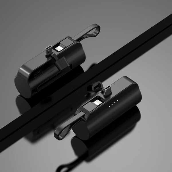 5000mah Portable Charger With Built-in Cable Power Bank External Battery - Image 2