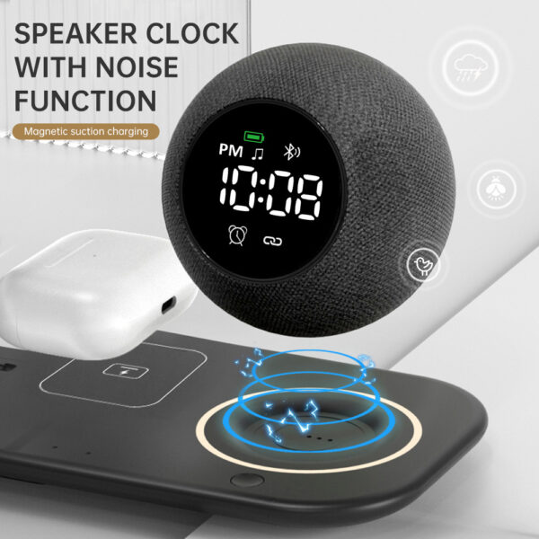 Multi Functional White Noise Ambient Light Alarm Clock Bluetooth Speaker - Image 3