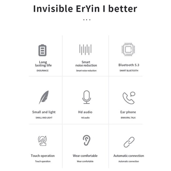 Mini Wireless Earbuds - Earbud Headphones With Digital Display Bluetooth Earbuds TWS 5.3 Wireless Headphones Earphone Waterproof For All Phones - Image 10