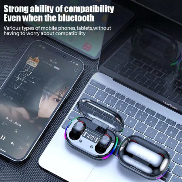 Mini Wireless Earbuds - Earbud Headphones With Digital Display Bluetooth Earbuds TWS 5.3 Wireless Headphones Earphone Waterproof For All Phones - Image 6