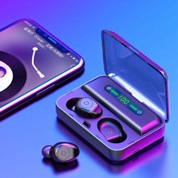 Multifunction Bluetooth Headset Binaural Movement Power Bank Phone Support - Image 3