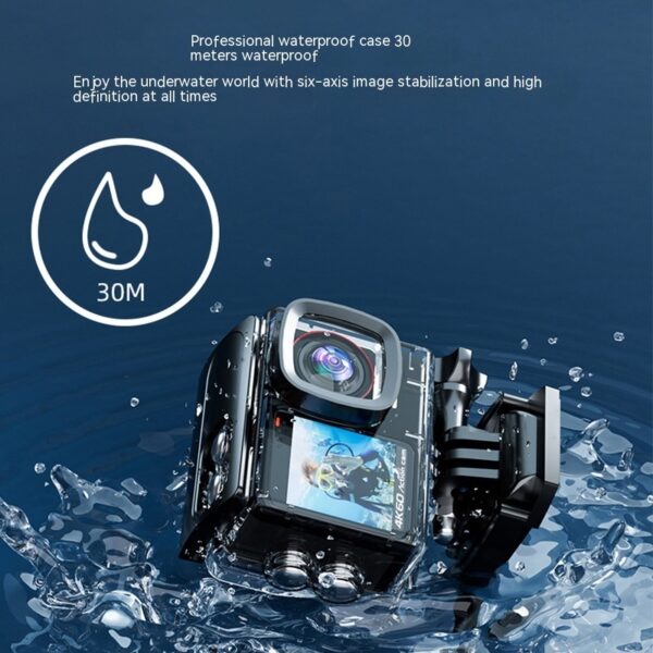 Waterproof 30 M True 4K Riding Camera Anti-shake Wide Angle HD Action Camera - Image 2