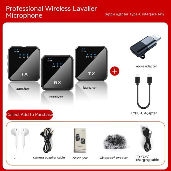 Wireless Collar Clip Microphone Outdoor Noise Reduction - Image 4