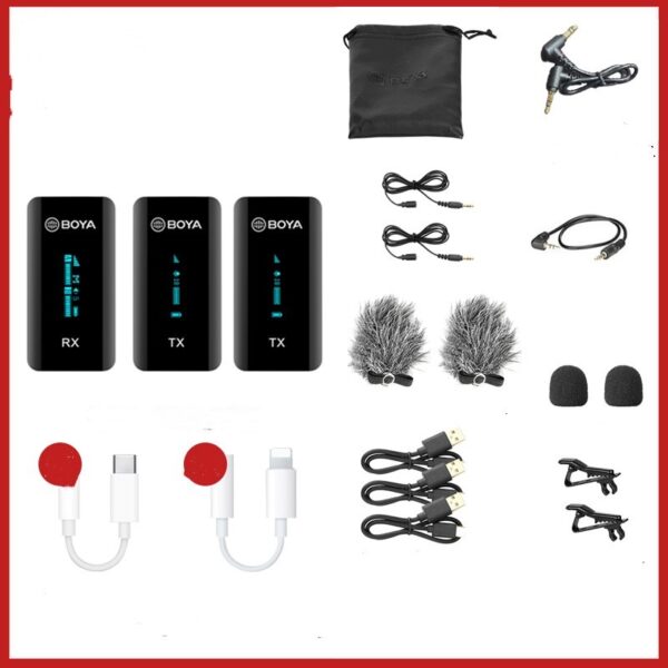 Wireless Little Bee Clip-on Microphone Mobile DSLR Camera - Image 3