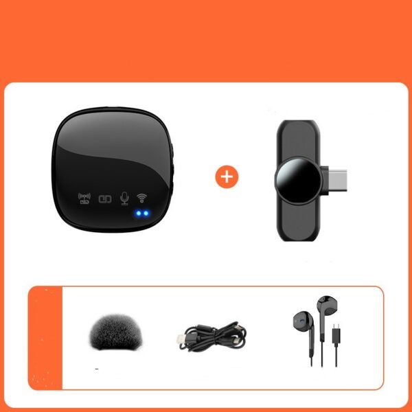 Clip-on Wireless Microphone One Drag Two Bluetooth Noise Reduction - Image 3