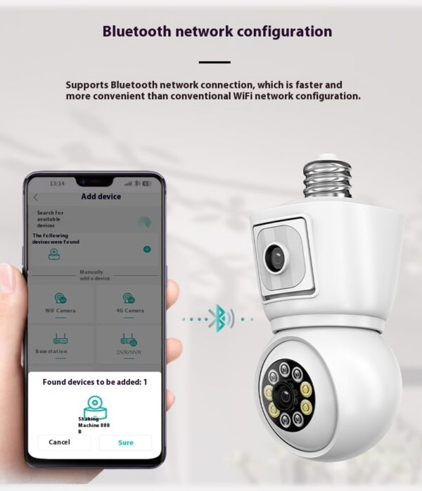Lamp Head Type Surveillance Mobile Phone Remote Camera - Image 4