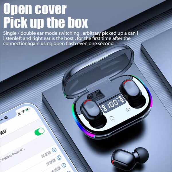Mini Wireless Earbuds - Earbud Headphones With Digital Display Bluetooth Earbuds TWS 5.3 Wireless Headphones Earphone Waterproof For All Phones - Image 8
