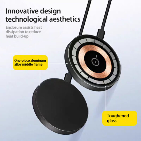 Qi2 Wireless Charger 15W Magnetic Wireless Fast Charging Is Suitable For 12-16PG Mobile Phone Models. Support Temu Us - Image 3