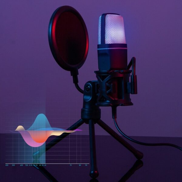 Clear Full RGB Capacitor Esports Gaming Desktop Microphone Computer Microphone - Image 2