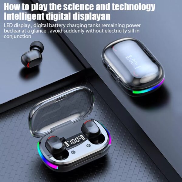 Mini Wireless Earbuds - Earbud Headphones With Digital Display Bluetooth Earbuds TWS 5.3 Wireless Headphones Earphone Waterproof For All Phones - Image 9